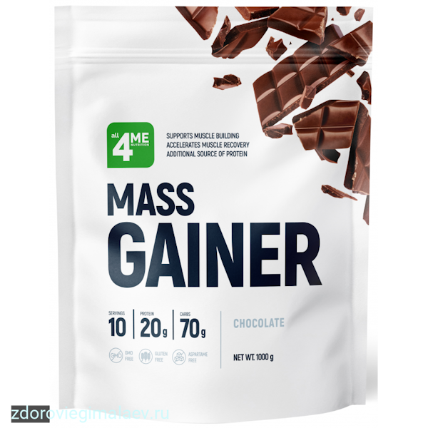 MASS GAINER, 1000г шоколад all4МЕ